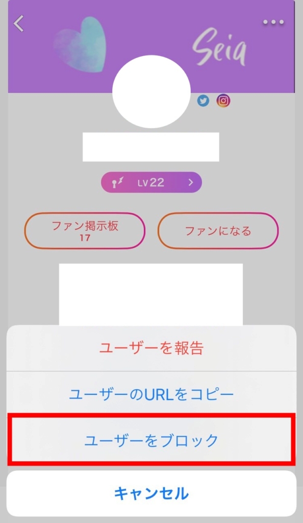 ミクチャ ブロック